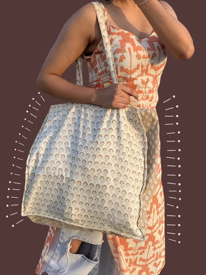 Humraha Tote- Ivory Tan