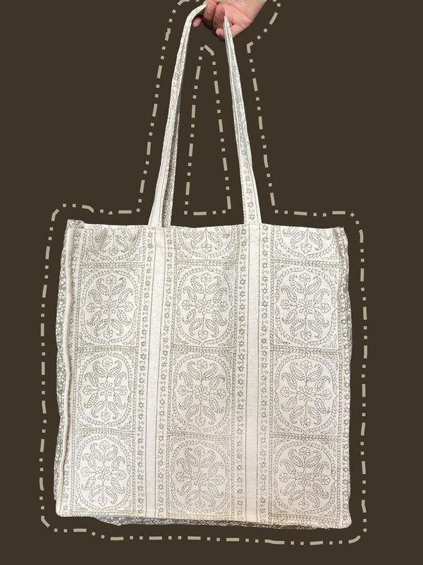 Humraha Tote- Ivory Olive