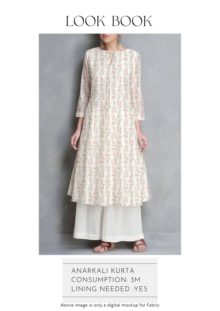 Bela Rose- Mul Chanderi Fabric