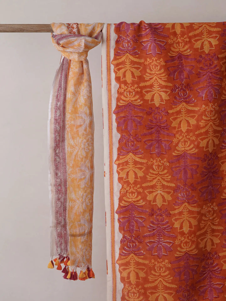 Baavri Sunset- Heavy Chanderi Fabric