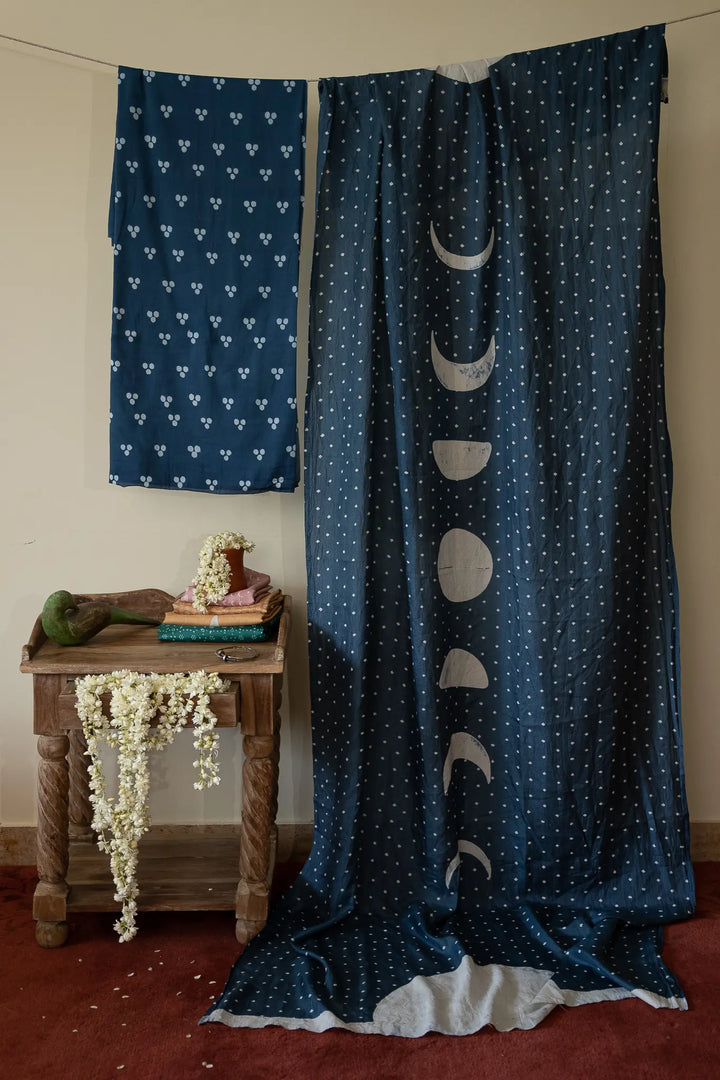 Humraha Indigo- Cotton Silk Fabric