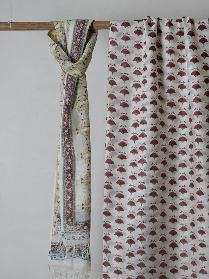 Gul Crimson- Heavy Chanderi Fabric