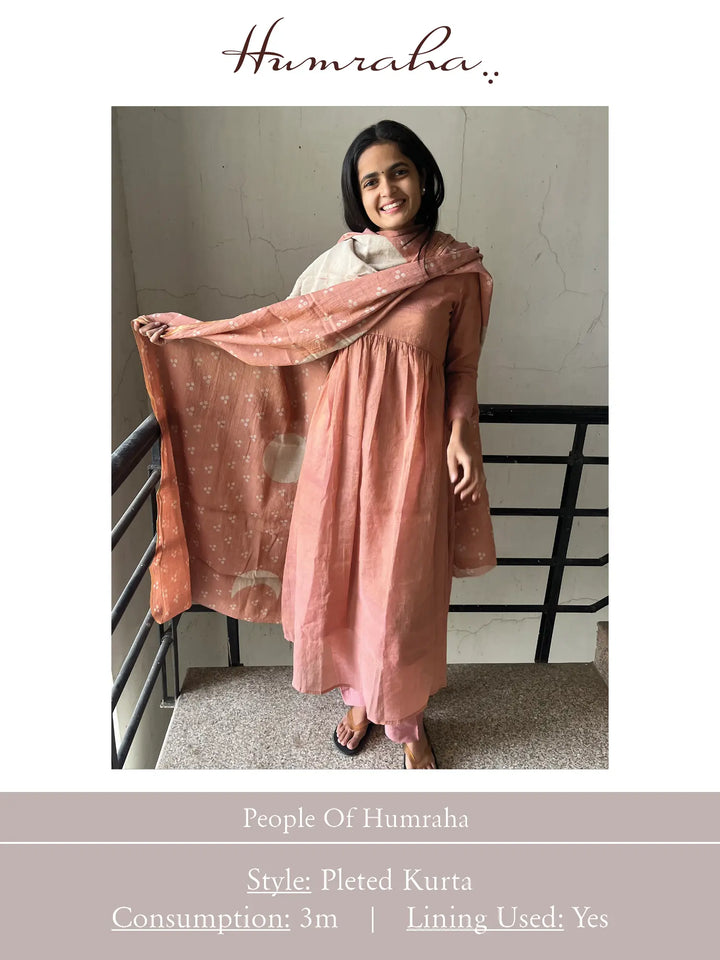 The Chandrima Antique Pink- Tissue Dupatta set